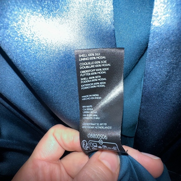 Anthropologie Silk Elegant Teal Sleeveless Dress - Picture 14 of 16